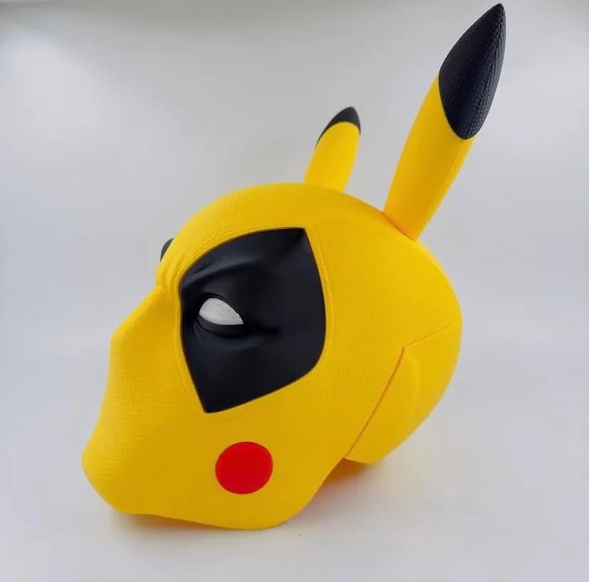 Pikapool – Pikachu & Deadpool Hibrit Koleksiyon Maskesi 3D baskı koleksiyon maskesi